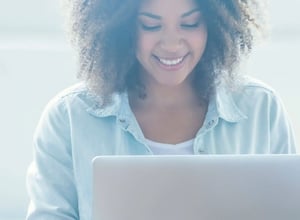young woman on a laptop 