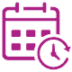 temp to permanent icon of calendar and clock