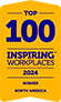 top 100 inspiring work places logo